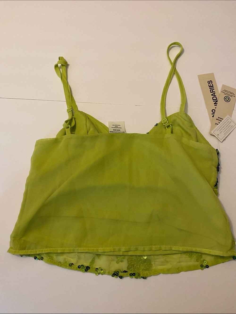 No Boundaries Junior's Beaded Camisole White Grape XXS - Picture 5 of 5